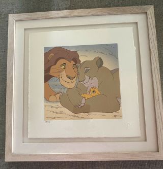 Disney Lion King 1994 Limited Edition Serigraph Framed Mufasa Nala Simba Art