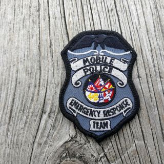 Mobile Police Emergency Response Team Al Alabama 3 " Badge Patch