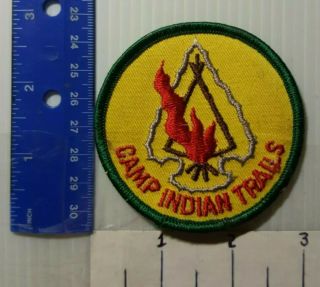 Vintage Camp Indian Trails Boy Scout Patch Bsa