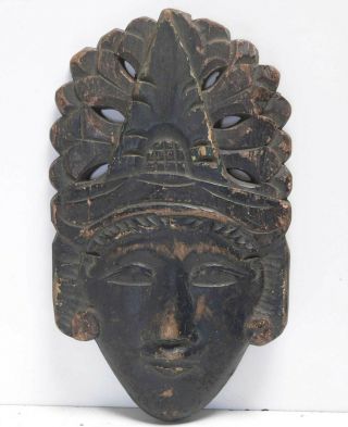 Old Wooden Mask F.  Bali Indonesia Topeng Keris Art Tribal Statue Figure