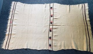 Antique Rio Grande Handspun Wool Blanket,  C.  1880=1920