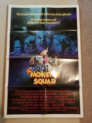 Vintage Monster Squad 27x41 Folded Movie Poster Andre Gower Robby Kiger