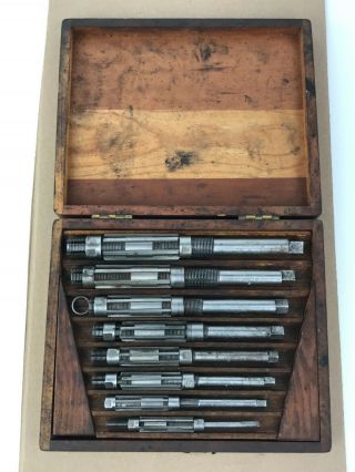 Vintage Beard Tool Co.  Adjustable Reamer Set With Wooden Case