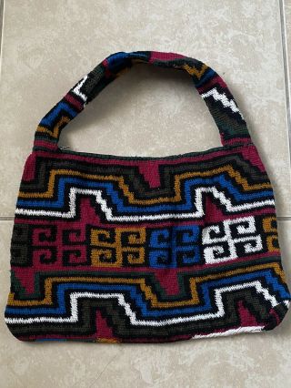 Bilum Bag Handmade Papua Guinea Tribal Multicolor Traditional Png