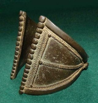 Vintage Dogon Bronze Currency Bracelet - 3 7/8 " Diameter (c)