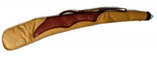 Vintage Tooled Leather Rifle Shotgun Soft Padded Gun Case 46 