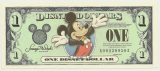 2003 $1 Disney Dollar Mickey A Series Uncirculated