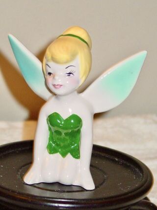 Vintage Disney Tinker Bell Porcelain Figurine,  Kneeling Tinkerbell (malaysia)