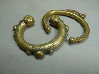Two Small African Bronze Wristlets Bangle Currency Dowry