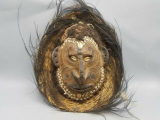 Circa Early 20th Century Important Sepik River Turtle Shell Basketry Mask