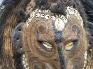 CIRCA EARLY 20TH CENTURY IMPORTANT SEPIK RIVER TURTLE SHELL BASKETRY MASK 3