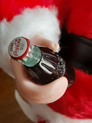 Vintage Rushton Company Coca - Cola Santa Claus Plush Intact Bottle Estate Perfect 3