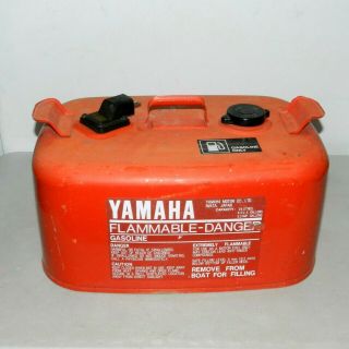 Vintage Yamaha 6.  3 Gallon Boat Gas Tank Can Metal Outboard Marine