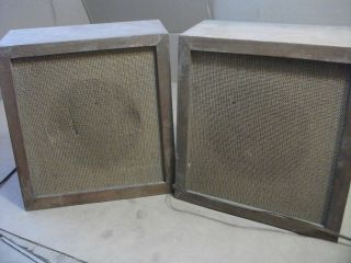 Set/pair 2 Vintage Michigan Electro Voice Ev Mc - 8 Speakers Two Way Loud Speaker,