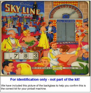 1965 Gottlieb Sky - Line Pinball Machine Rubber Ring Kit - aka Skyline 2