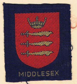 Middlesex District England Silk Patch Traded For At 1951 World Jamboree 201645