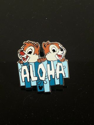 Disney Pin Collectors Chip And Dale Aloha Hidden Mickey Pin