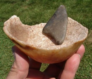 Thin - Walled Cup - Mortar (distressed) & Pestle; Sacred Site,  Morro Bay,  California