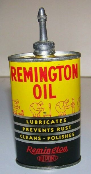 Vintage Remington Dupont Gun Oil Lead Top Handy Oil Can