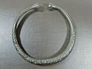 Antique West African Manilla Currency Coin Silver Penannular Cuff Slave Bracelet