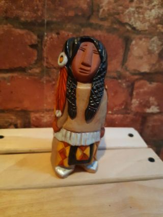 Keena Art Pottery Native American Indians Figurine