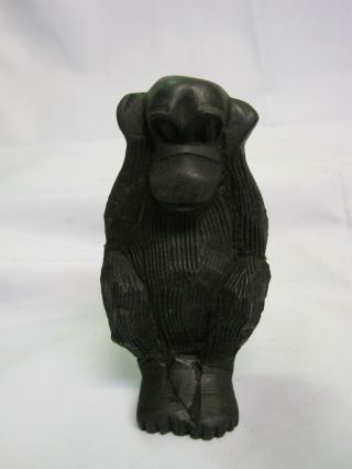 Africa.  Monkey.  Old Wooden Figure.  Statue.  Hand Carved.
