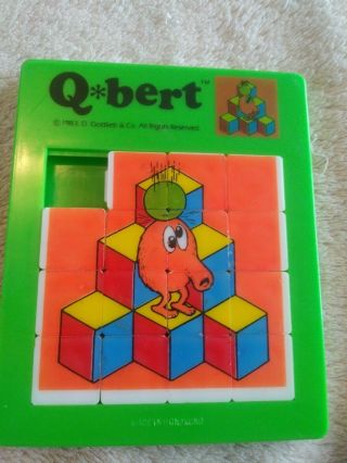 Vintage 1983 Q Bert Slide Puzzle D.  Gottlieb & Co.  American Publishing Corp.