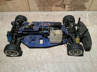 Vintage 1/10 Scale (Nitro) Touring Car Rolling Chassis With Electronics 3