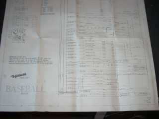 Gottlieb Baseball Pinball Schematic 1970 Vg,