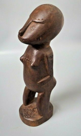 Good Oceanic Polynesian Papua Guinea Massim Standing Figure Carved Hardwood