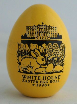 1998 Yellow / Black White House Easter Egg Roll Bill Clinton & Hillary Clinton