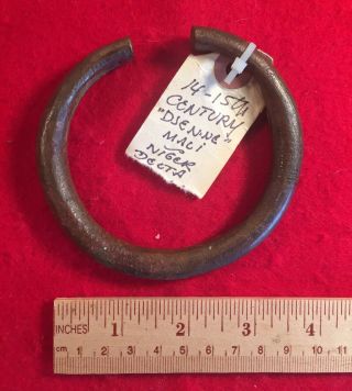 14 - 15th Century African Tribal Brass Forged Metal Money Bracelet Currency