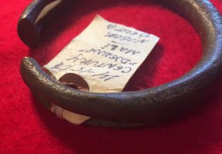 14 - 15th Century African Tribal Brass Forged Metal Money Bracelet Currency 3