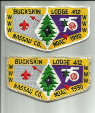 Lodge 412 (2 Diff.  Issues) - 1990 75th Anniv.  Oa - 389,  19,  34,  417,  28