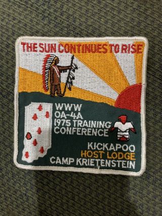 1975 Oa Section 4a Jacket Patch Kickapoo Host Lodge Camp Krietenstein