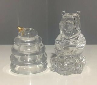 Lenox Crystal Winnie The Pooh & Honey Pot Gold Plated Salt Pepper Shaker