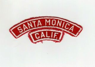 Boy Scouts Csp Red And White Rws Shoulder Santa Monica Calif.  Patch