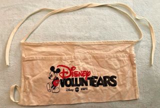 Vintage Disney " Voluntears " Canvas Apron Abc Espn Promo