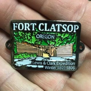 Fort Clatsop Oregon Lewis And Clark Hiking Medallion,  Shield,  Rectangle