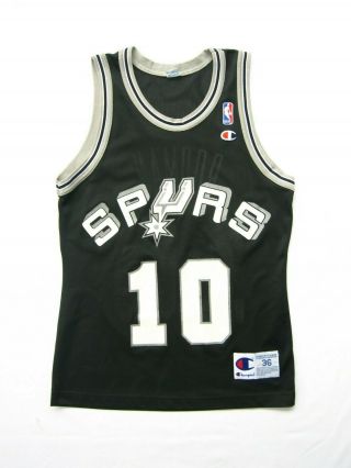 Vtg Champion Nba San Antonio Spurs Basketball Dennis Rodman 10 Jersey Size 36