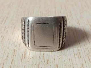 Antique Silver Berber Ring From Morocco,  Size Us 9 1/2,  Ethnic Rings,  Moroccan Je