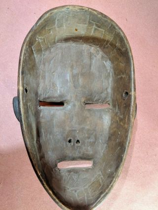 Painted African Mask of Unknown Origin — Authentic Hand Carved Wood Artwork 2