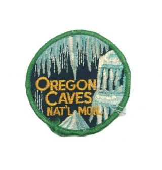 Vtg Oregon Caves National Monument Souvenir Round Trailblazer Patch Boy Scouts