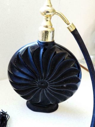 Vintage Marcel Franck Brevete Sgdg Black Perfume Bottle Lalique France
