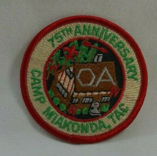 Toledo Area Council Camp Miakonda 75th Anniversary Order Of The Arrow Patch Bsa