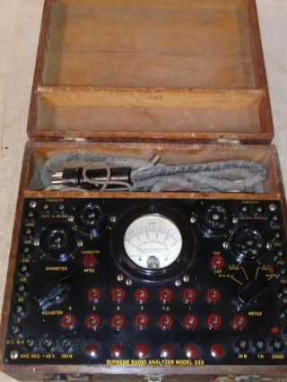 Vintage Supreme Tube Tester Radio Analyzer Model 333