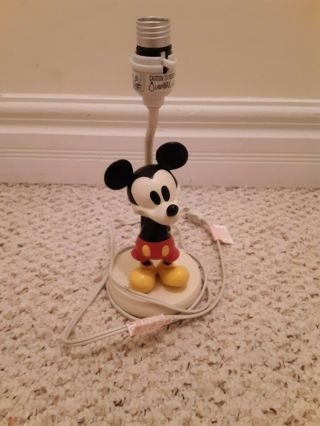 Vintage Mickey Mouse Lamp 4 1/2 Inches X 12 Inches