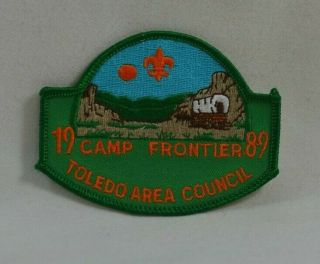 Toledo Area Council Camp Frontier 1989 Patch Boy Scouts Of America