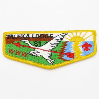Boy Scout Taleka Lodge 81 Oa Flap Patch Bsa Www