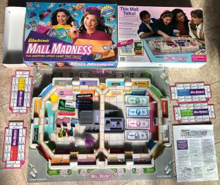 Vintage Electronic Mall Madness Board Game 1996 Sound 100 Complete Rad